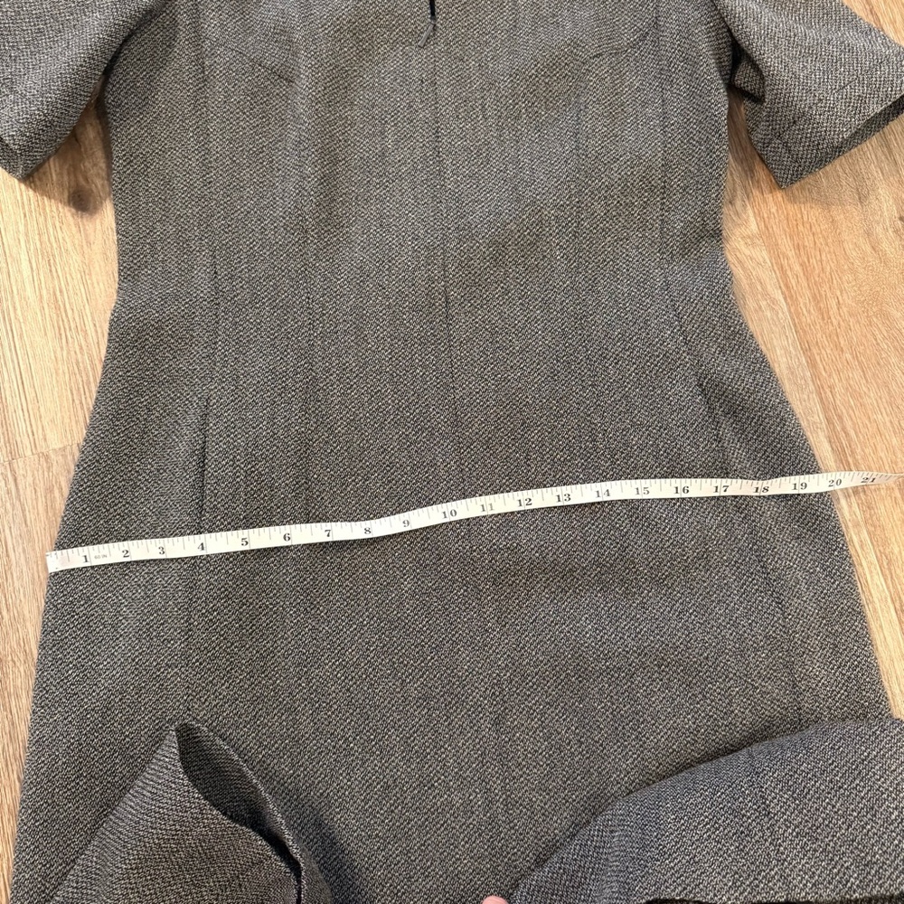 Rena Lange Dress Women’s 8US 12EU Grey Collared Wool Silk Old Money Office Luxe - Picture 11 of 13